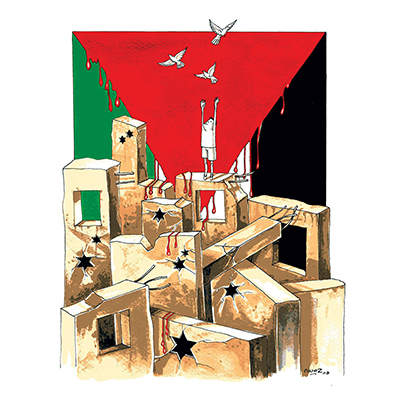 منتخبی از آثار کاریکاتور و تصویر سازی فلسطین و غزه